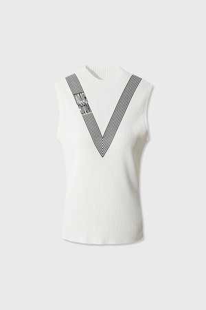 Ribbed Knit Sleveless Top_WHITE-a