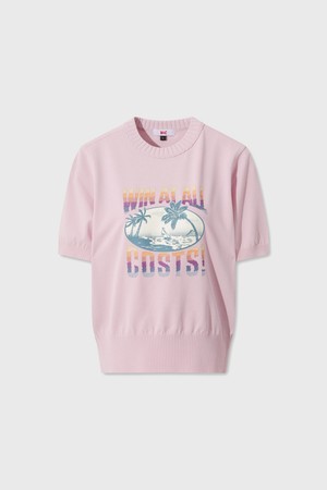 Palm Tree Crewneck Sweater_PINK-a