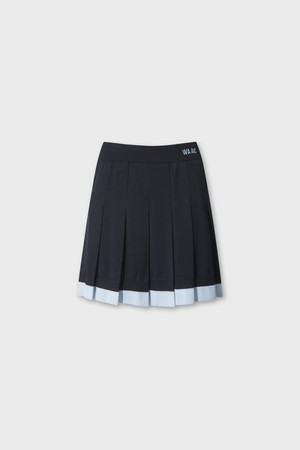 Women Faux Layered Pleats Knit Skirt (Set-up)