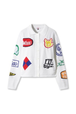 Logo Intarsia Knit Jacket