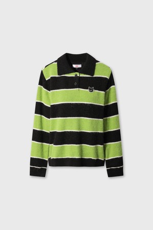 Women Multi Stripe Knit Polo
