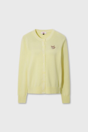 WTO Women Cashmere Wholegarment Cardigan_YELLOW-a