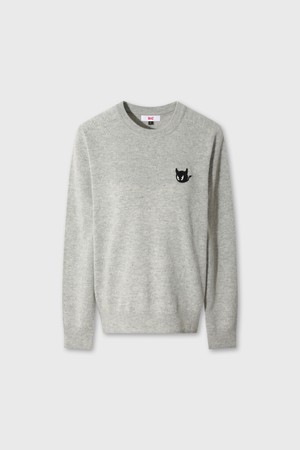 [Exclusive] Women WTO Cashmere Wholegarment Sweater_GREY-a