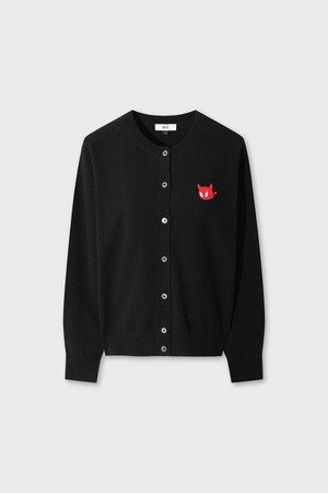 [Exclusive] Women WTO Cashmere Wholegarment Cardigan_BLACK-a