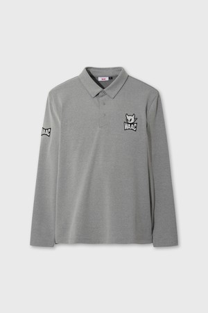 [Exclusive] PLAYER'S EDITION Men Fleece Polo_GREY-a