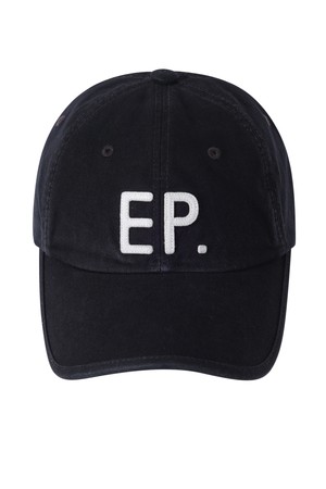 EP 아플리케 빈티지 볼캡 블랙