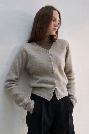 Basic golgi short cardigan - gray