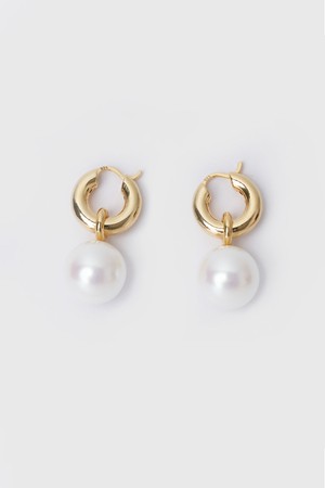 Bold pearl ring earring - 2color