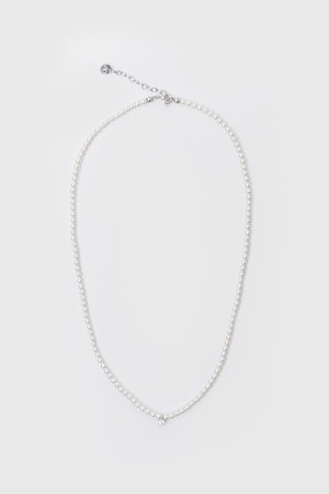 Mini pearl cubic necklace - 2color