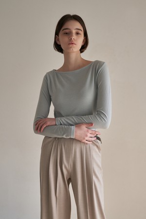 Daily boat neck tee - mint