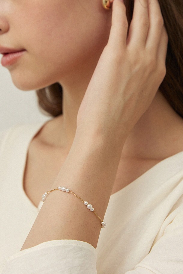 ADAUL - 팔찌/발찌 - Regular mini pearl bracelet - gold