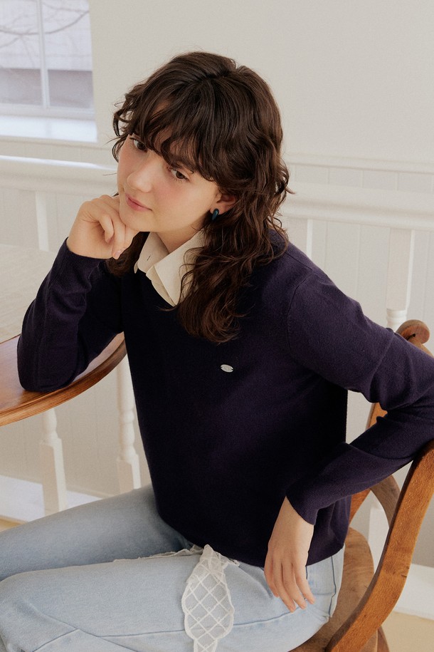 ADAUL - 스웨터 - V neck basic knit - 5color