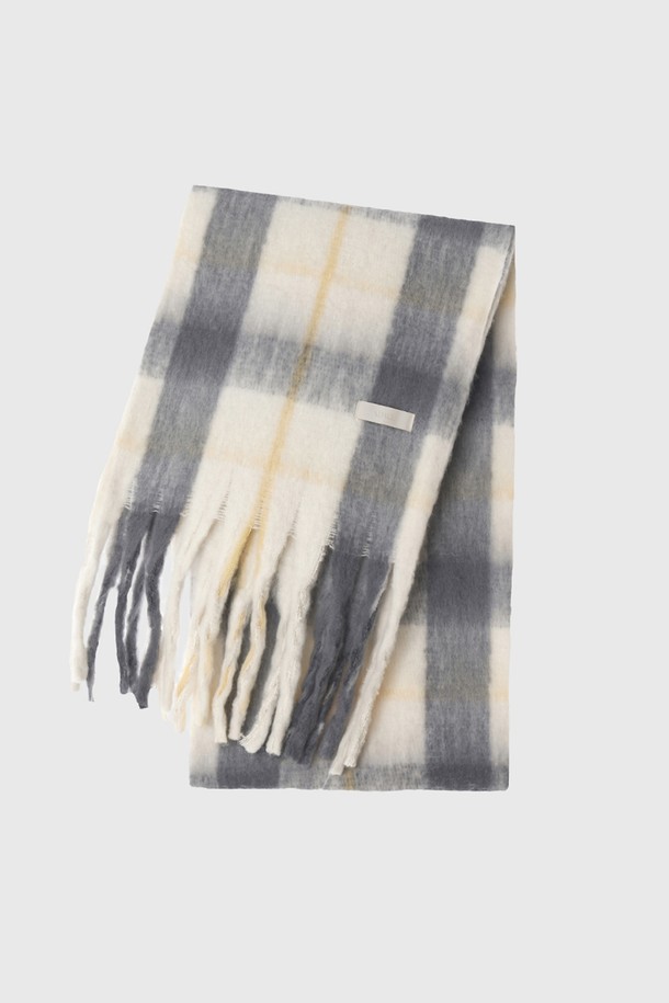 ADAUL - 스카프/머플러 - Square check soft long wide muffler - 2color