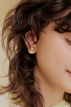 Glass acrylic candy ball earring - 3color