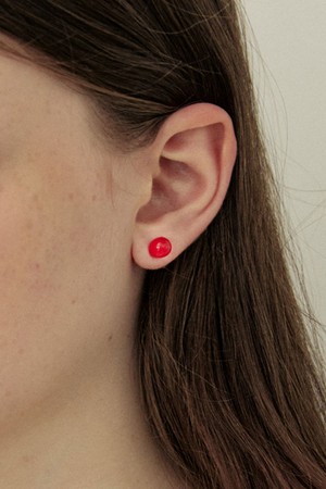 Mini ball color earring - 4color