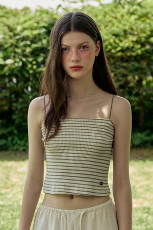 Thin line stripe sleeveless - grey