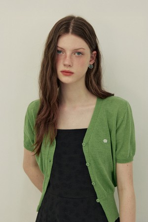 Summer light v neck half sleeve cardigan - 6color