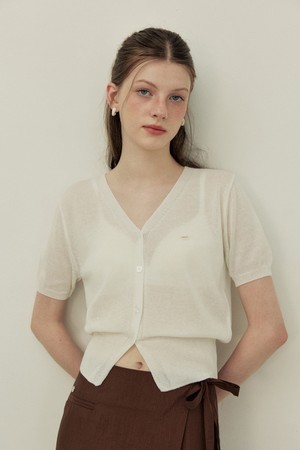 Summer light v neck half sleeve cardigan - 6color