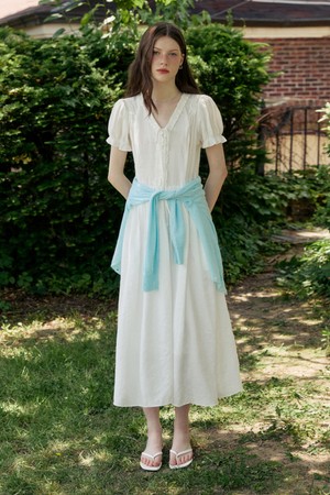 ★ADAUL★ Jelli shirring choker long dress white Jelli shirring choker long dress - ivory_ADAUL - 코오롱몰