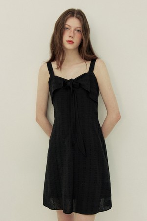 Jelli shirring choker mini dress - charcoal_ADAUL - 코오롱몰