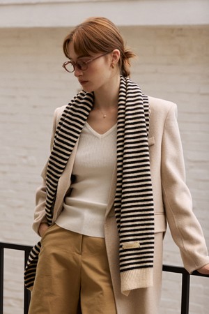 Minor stripe long muffler - 7color