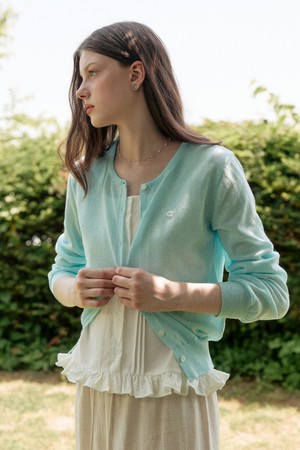 Summer light round neck cardigan - 5color