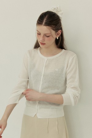 Summer light round neck cardigan - 5color