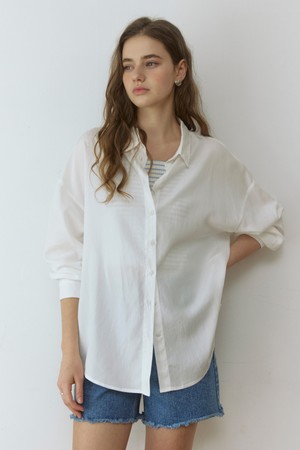 Soft overfit shirts - white