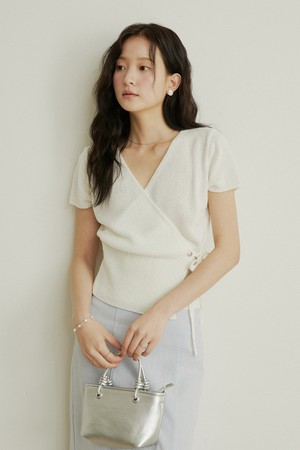 Silver button summer lap knit - 5color
