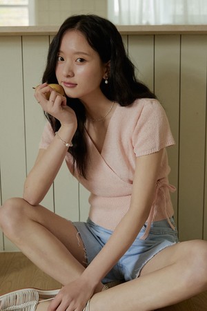 Silver button summer lap knit - 5color