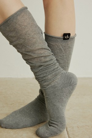 Sailboat AD gauze see through knee socks - 3color