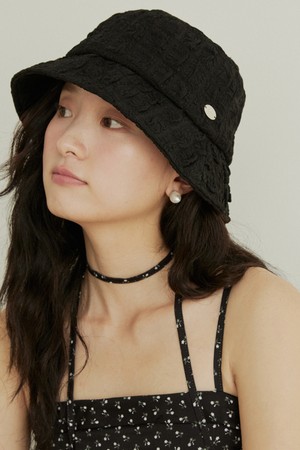Soft shirring light bucket hat - 2color