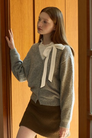 Essntial soft v neck cardigan - 7color