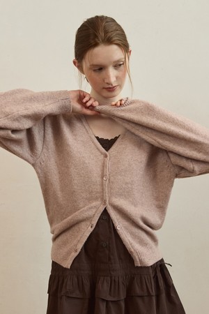 Essntial soft v neck cardigan - 7color