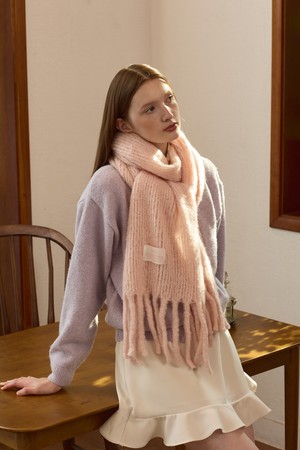 [선물포장] Cream whip long muffler - 3color