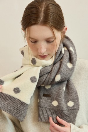 [선물포장] Winter dot harmony muffler - 3color