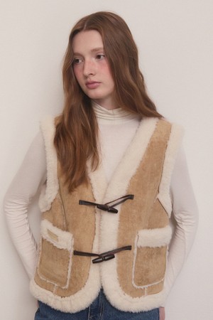 Trill mustang v neck vest - 2color