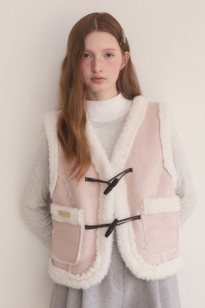 Trill mustang v neck vest - 2color