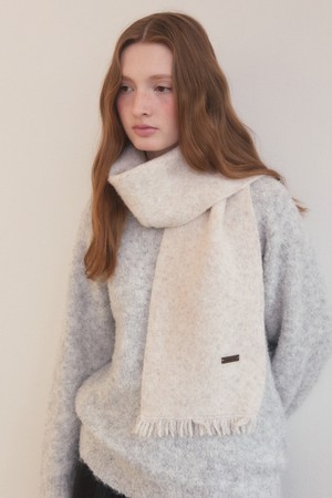 Calm fringe long muffler - 4color