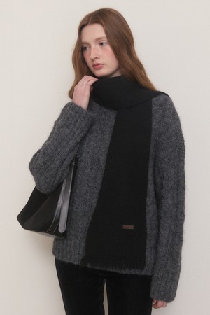 Calm fringe long muffler - 4color