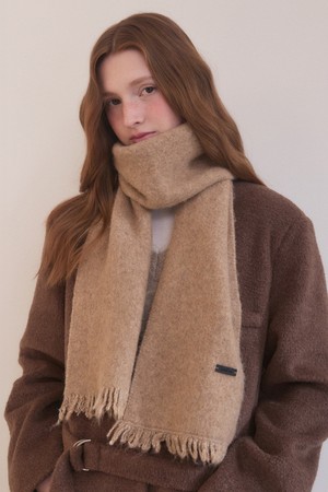 Calm fringe long muffler - 4color