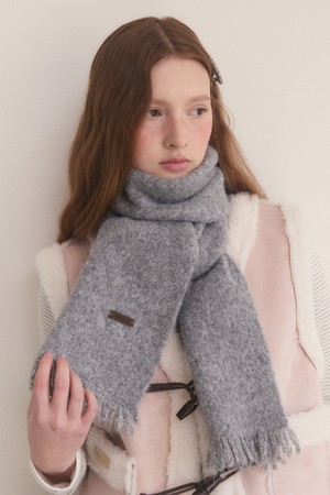 Calm fringe long muffler - 4color