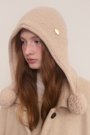 Drip cloud charm shibori wool beanie - 3color