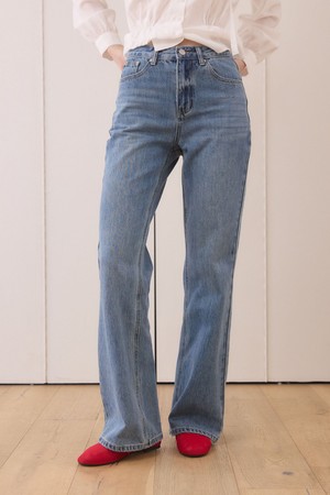 Silhouette boots cut denim pants - blue