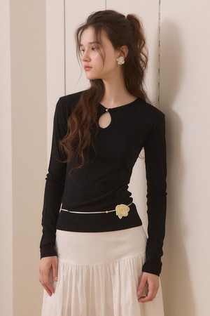 Silver ball button slim fit t shirts - 3color