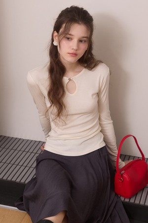 Silver ball button slim fit t shirts - 3color