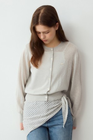 Layered shawl knit cardigan - 5color