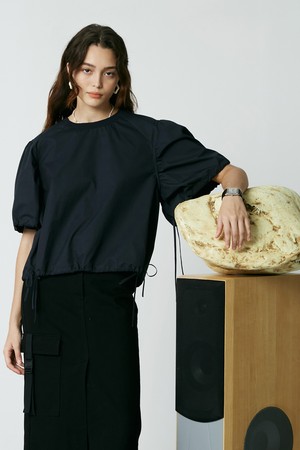 [21FW] PUFF SLEEVE BLOUSE_D/Navy [U1F0B401/56]