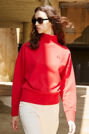 [21FW] UT MOC-NECK LSLV SWEATSHIRT_RED [U1W0X401/24]