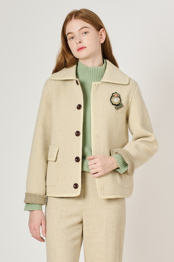 BCBG - 자켓 - [22WT] 소프트 저지 자켓_L/Beige B2WAJ12271